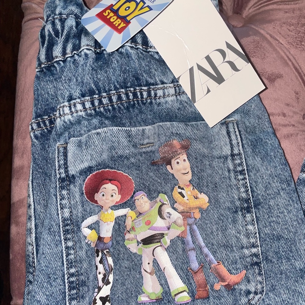 ZARA x Disney Toy Story paperbag denim jeans - Picture 5 of 8